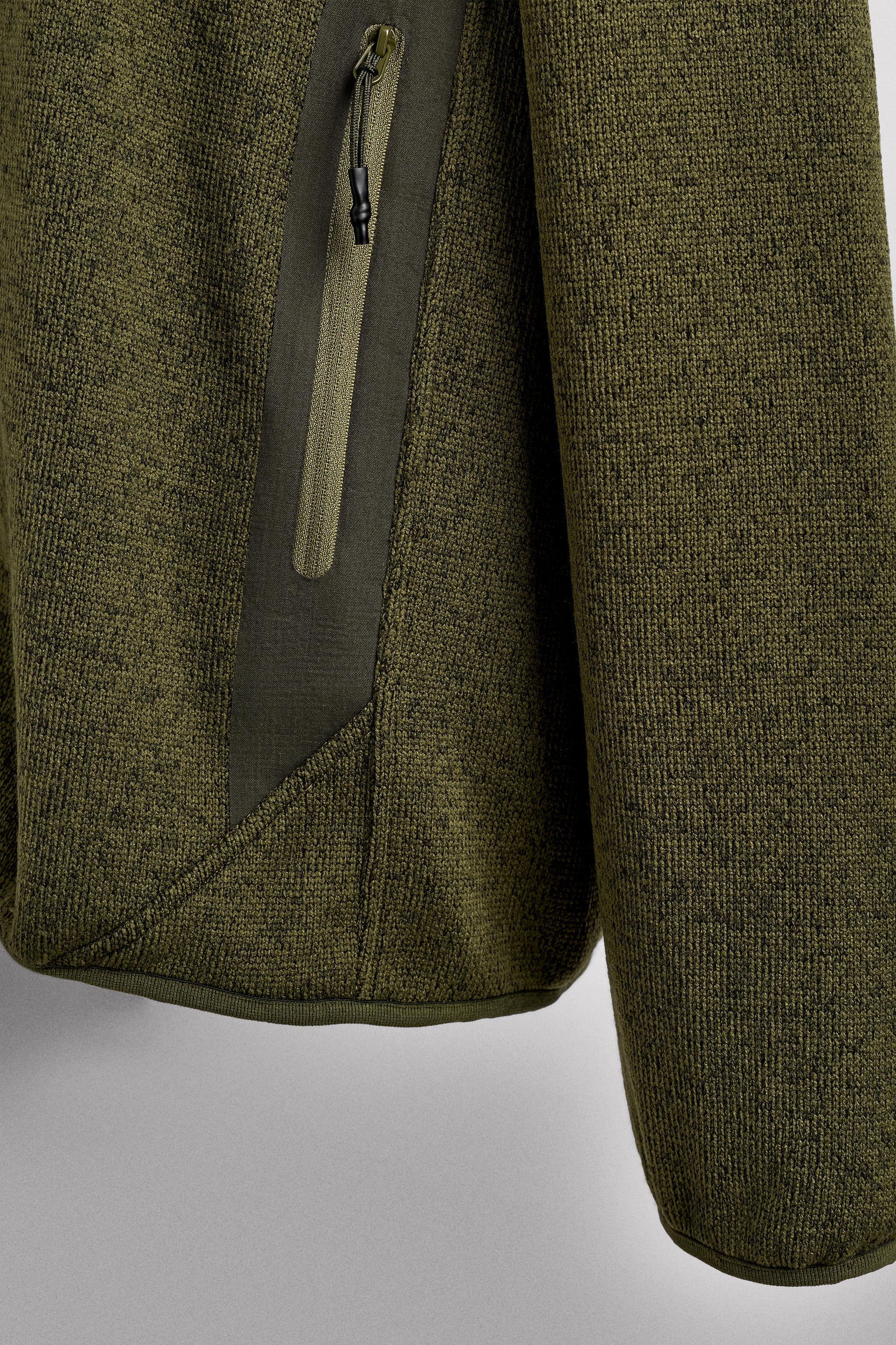 COMBINATION FLEECE CARDIGAN